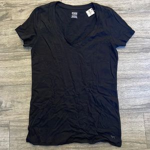 Black v neck PINK tshirt